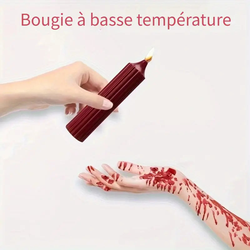 Grosse Bougie Luxe Rouge basse température